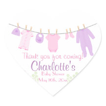 ありがとう来!ピンクの物干し用ベビーシャワー