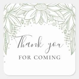 ありがとう来。フローラ素朴シャワー スクエアシール