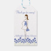 ありがとう来!ブルーシルエットベビーシャワー ギフトタグ (裏面)