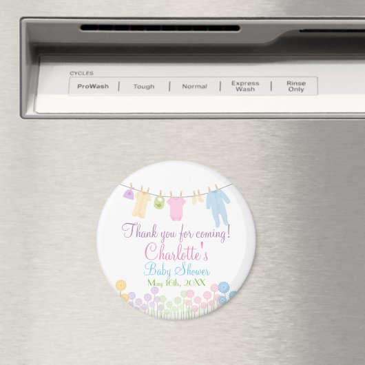 ありがとう来!小さな服の赤ちゃんシャワー マグネット (インサイチュ (食洗機))