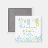 ありがとう来!小さな服の赤ちゃんシャワー マグネット (正面/裏面)