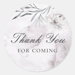 ありがとう来。水の色ほこりっぽい赤ちゃんシャワー ラウンドシール