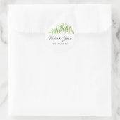 ありがとう来。水彩シダの赤ちゃんシャワー ラウンドシール (バッグ)