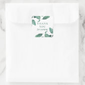 ありがとう来。水彩熱帯緑 スクエアシール (バッグ)