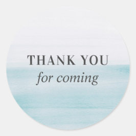 ありがとう来。水彩青赤ちゃんシャワー ラウンドシール
