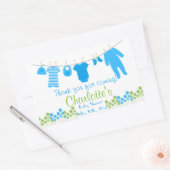 ありがとう来!物干し用ベビーシャワー 長方形シール (封筒)