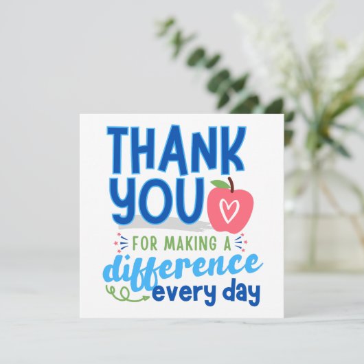 ありがとう校長ありがとう先生カード カード (スタンド正面)