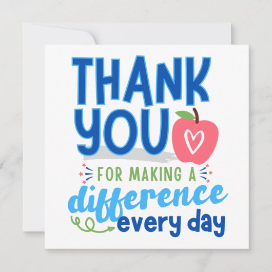 ありがとう校長ありがとう先生カード カード (正面)