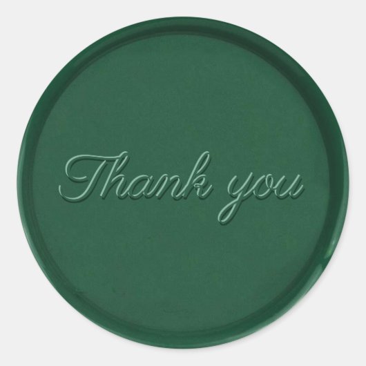 ありがとう森の緑のワックスシール ラウンドシール (正面)