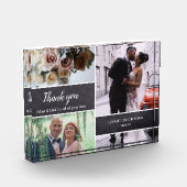 ありがとう母とパパの結婚写真コラージュの贈り物 フォトブロック (左)