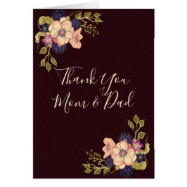 ありがとう母とパパ、ブルゴーニュフローラカード