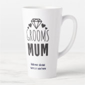 ありがとう母の新郎ブライダルパーティフローラギフト カフェラテマグ (右)