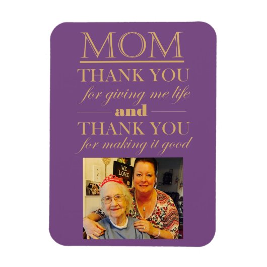 ありがとう母の日のフォトマグネット マグネット (縦)
