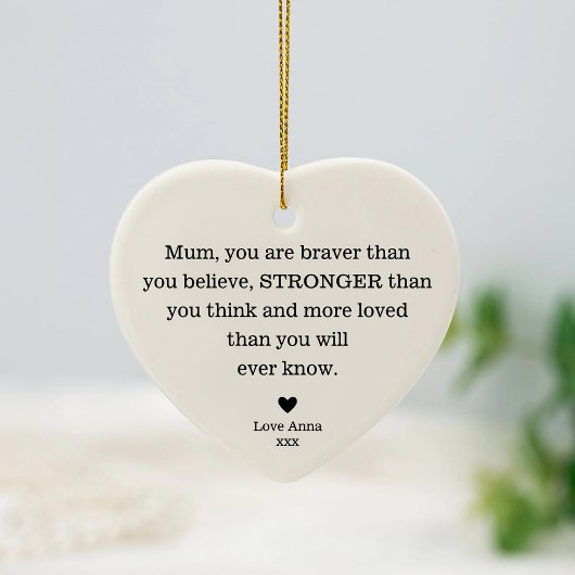 ありがとう母の日ママの誕生日ママ セラミックオーナメント