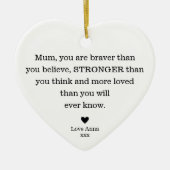 ありがとう母の日ママの誕生日ママ セラミックオーナメント (正面)