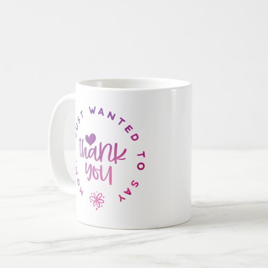 ありがとう母パープルピンクコーヒーマグ コーヒーマグカップ (正面左)