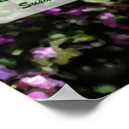 ありがとう母フラワーガーデンアートパーソナライズされた ポスター (角)