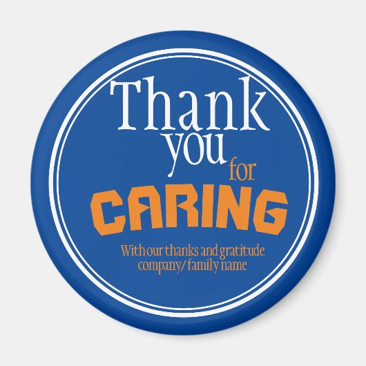 ありがとう気にのタイポグラフィ マグネット (正面)