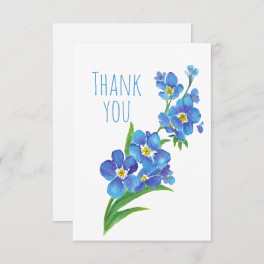 ありがとう水の色忘れ私の花園ではない サンキューカード (正面/裏面)