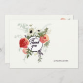 ありがとう水彩フローラ サンキューカード (正面/裏面)