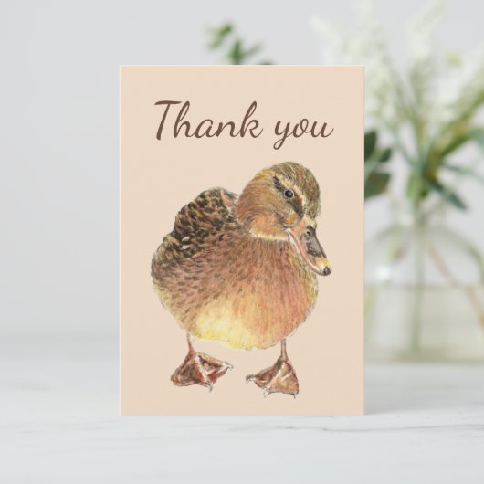 ありがとう水色の奇妙なファーム鴨の鳥 サンキューカード (スタンド正面)