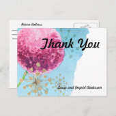 ありがとう水色アリウムフローラ ポストカード (正面/裏面)