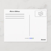 ありがとう水色アリウムフローラ ポストカード (裏面)