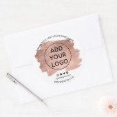 ありがとう注文ロゴバラ金ゴールドフォイルSNS ラウンドシール (封筒)