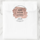 ありがとう注文ロゴバラ金ゴールドフォイルSNS ラウンドシール (バッグ)