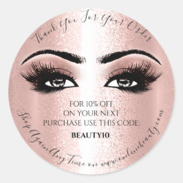 ありがとう注文ロゴ割引バララッシュブラウン目 ラウンドシール