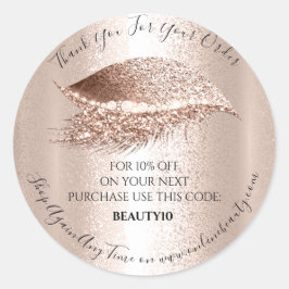 ありがとう注文ロゴ割引バララッシュメイクアップVIP ラウンドシール