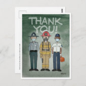 ありがとう消防・救急隊員 ポストカード (正面/裏面)