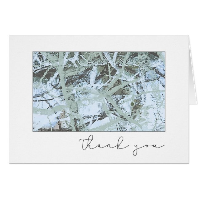 ありがとう淡い色のグリーン抽象芸術アート (正面横)