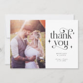 ありがとう渦巻形の文字結婚ズ サンキューカード (正面)