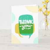 ありがとう漫画の単語バブル漫画文字バブル カード (黄色い花)