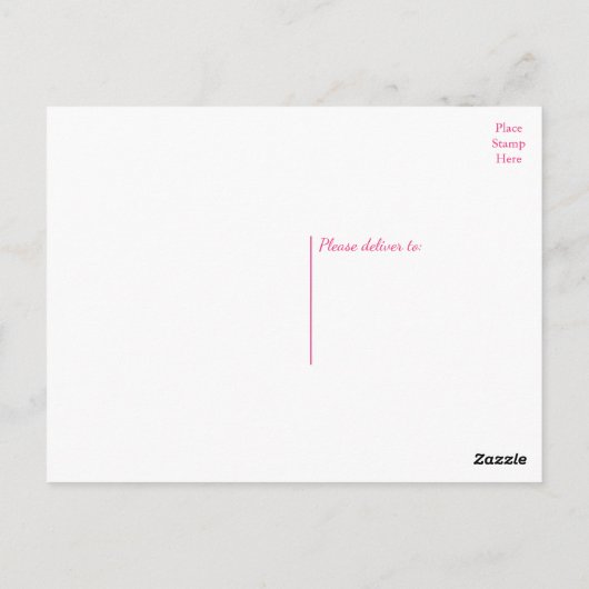 ありがとう漫画の新郎新婦ブルーピンク結婚ズ ポストカード (裏面)