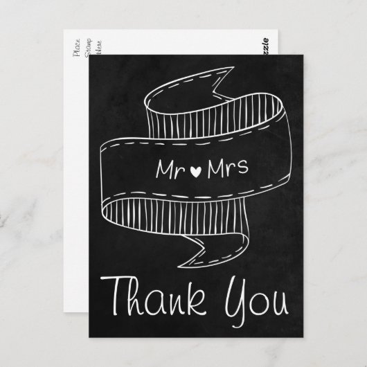 ありがとう漫画の花嫁と花婿パーソナライズされた ポストカード (正面/裏面)