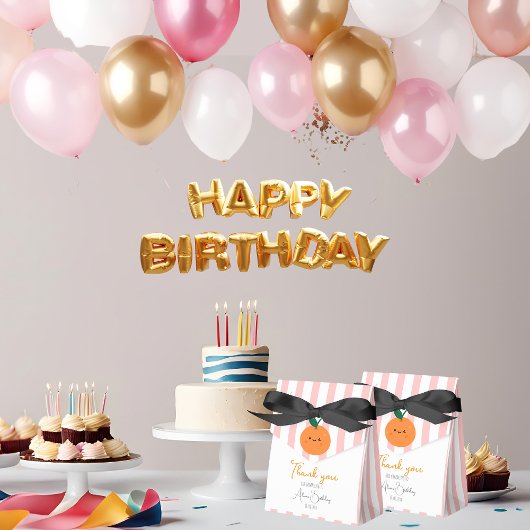 ありがとう甘いピンクのストライプはオレンジを笑う フェイバーボックス