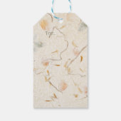 ありがとう甘い水の色のフローラ背景クラフト ギフトタグ (裏面)