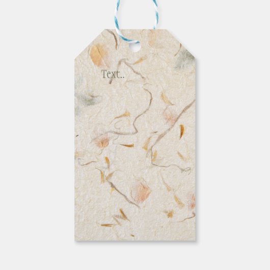 ありがとう甘い水の色のフローラ背景クラフト ギフトタグ (裏面)