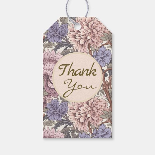 ありがとう甘い花の庭パープルガーリー ギフトタグ (正面)