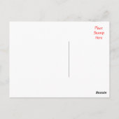 ありがとう白いウェスティー子犬あいさつ葉書 ポストカード (裏面)