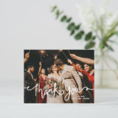 ありがとう白い書道シモダンックエレガント ポストカード (スタンド正面)