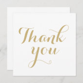 ありがとう白金ゴールド書道エレガントカード サンキューカード (正面/裏面)