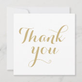 ありがとう白金ゴールド書道エレガントカード サンキューカード (正面)