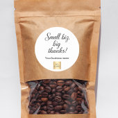 ありがとう白黒スクリプトのビジネスロゴ ラウンドシール