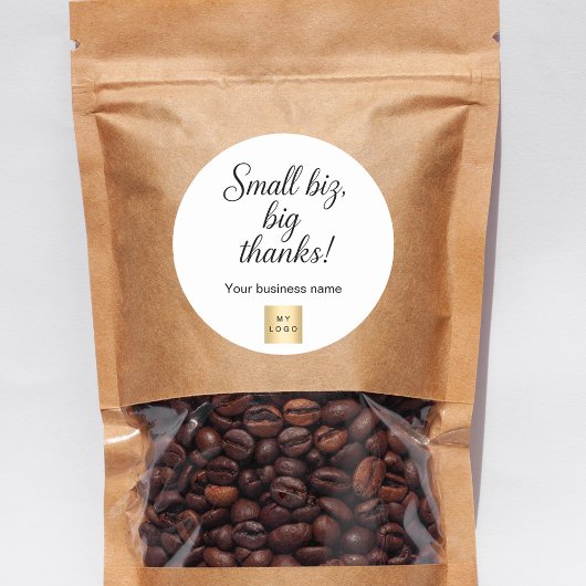 ありがとう白黒スクリプトのビジネスロゴ ラウンドシール