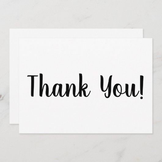 ありがとう白黒ブラシスクリプトカースタイリッシュド (正面/裏面)