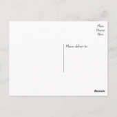 ありがとう白黒絵を描(ばちゃばちゃ)跳ねる結婚 ポストカード (裏面)