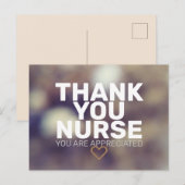 ありがとう看護師さん：感謝しています ポストカード (正面/裏面)